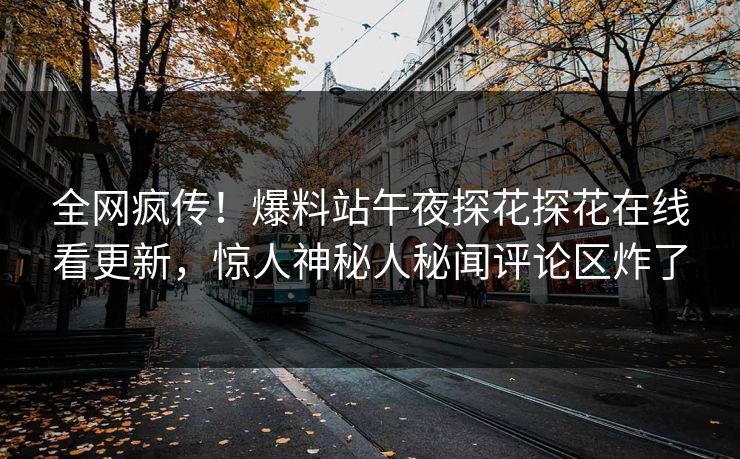全网疯传！爆料站午夜探花探花在线看更新，惊人神秘人秘闻评论区炸了  第1张
