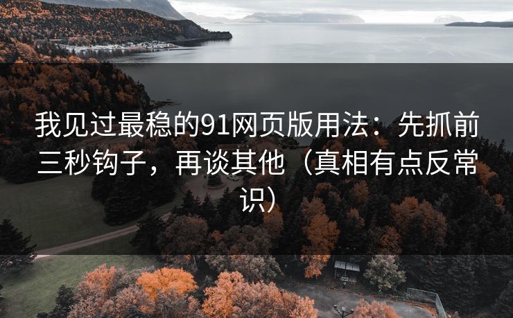 我见过最稳的91网页版用法：先抓前三秒钩子，再谈其他（真相有点反常识）  第1张